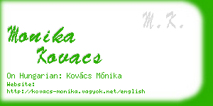 monika kovacs business card